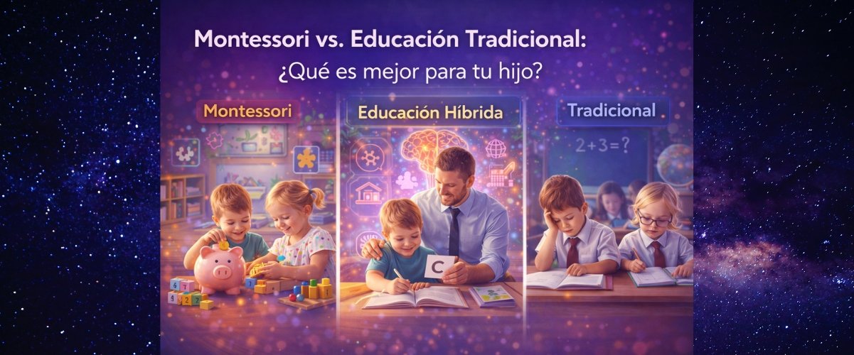 Niños aprendiendo con metodología Montessori en un ambiente preparado