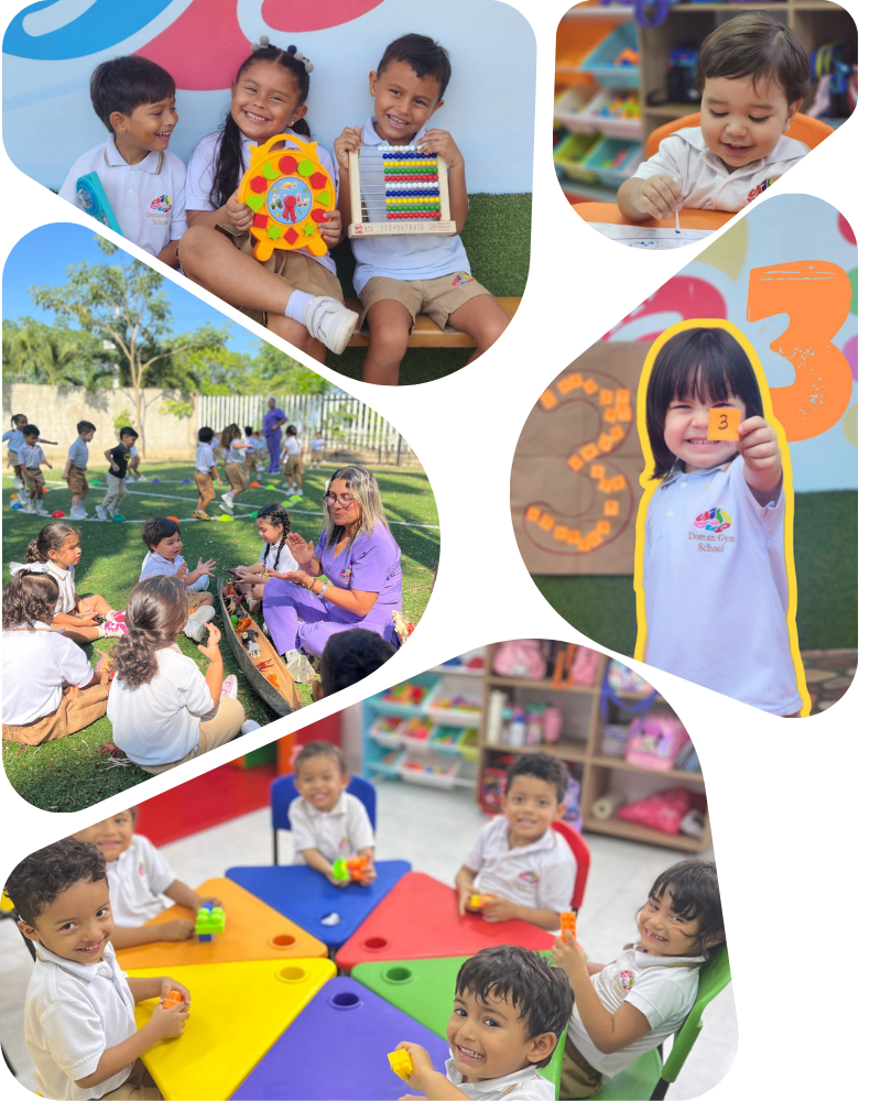 Niños felices aprendiendo en Doman Gym School